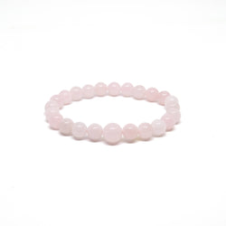 Rose Quartz Stretchy Beaded Bracelet - Prayer Beads - 8mm
