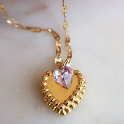 The Crumbs We Left Behind Heart Cake Necklace