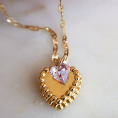 The Crumbs We Left Behind Heart Cake Necklace
