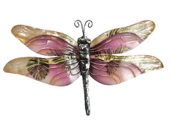 Capiz Shell & Metal Dragonfly in Purple