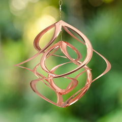 Copper Cosmix Double Helix Garden Spinner – 17”