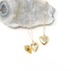 Heart Necklace - Locket: Silver