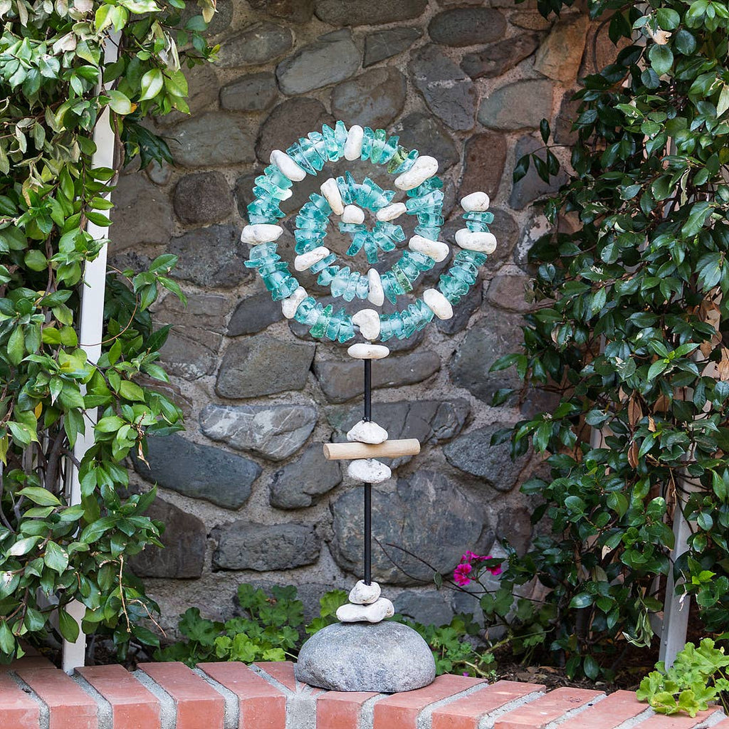 Glass Spiral Garden Stand: Large 40