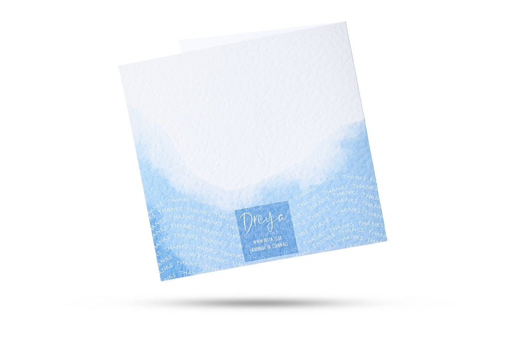 Ocean of Thanks - Greeting Card With Fused Glass Gift