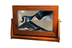 Alder Wood (Traditional) Moving Sand Art Pictures: Sunset Orange / Small