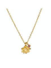 Lotus Pink Tourmaline Neck with 3''Extension Chain