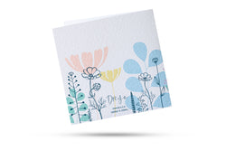 Flower - Greeting Card With Fused Glass Gift