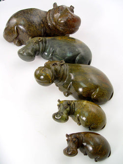 Stone Hippo: 8 inch