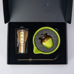 4 Piece Ceremonial Matcha Bowl Whisk Stand and Scoop Set (1/10)