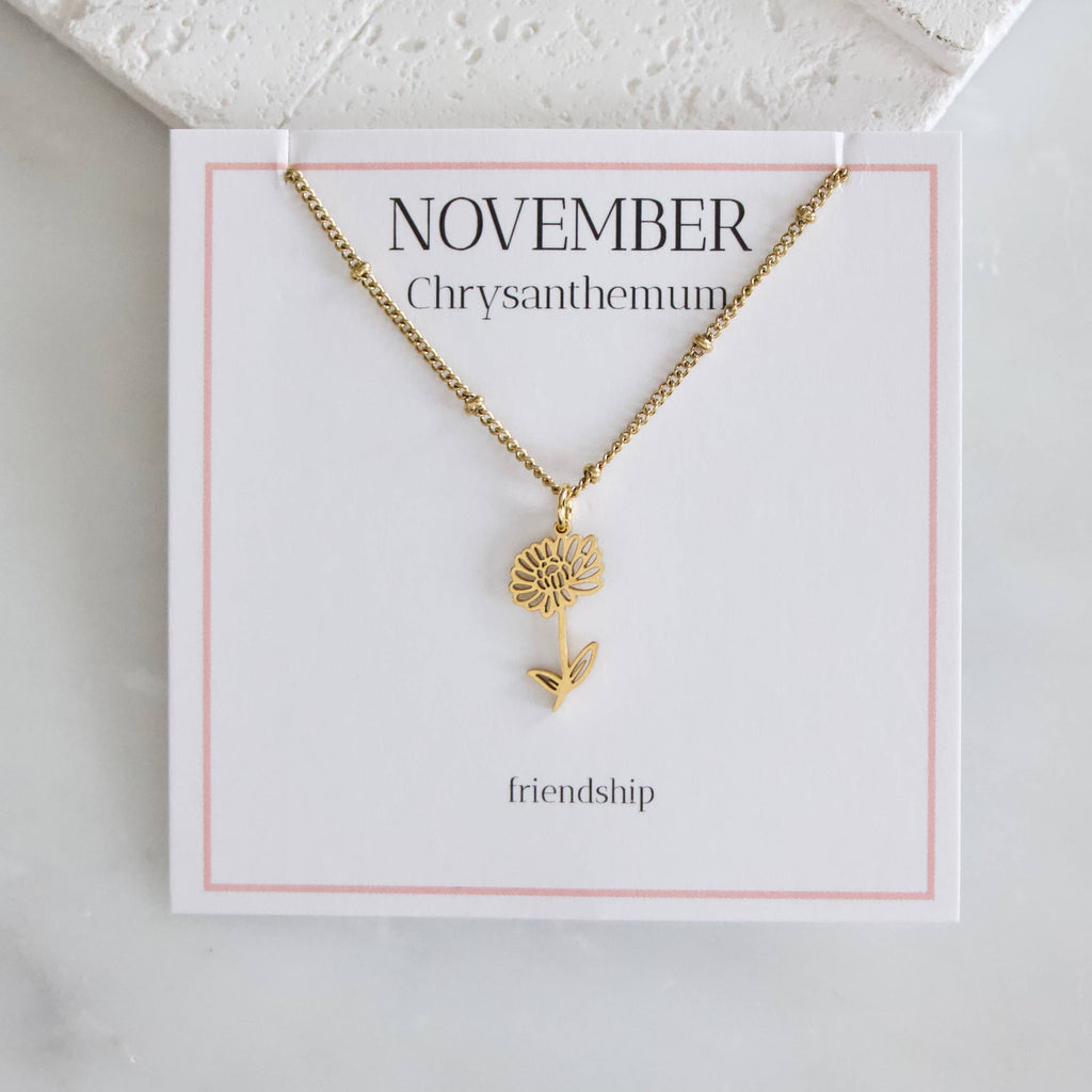 Birth Flower Necklaces - Waterproof: May - Hawthorn