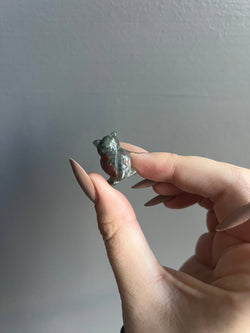 Bloodstone Jasper Owl Crystal Carving