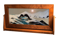 Alder Wood (Traditional) Moving Sand Art Pictures: Ocean Blue / Medium
