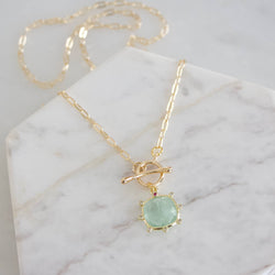 Green Fluorite Toggle Necklace 