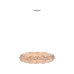 Eos Esther Medium Hardwired Pendant in Light Brown, White canopy/cord