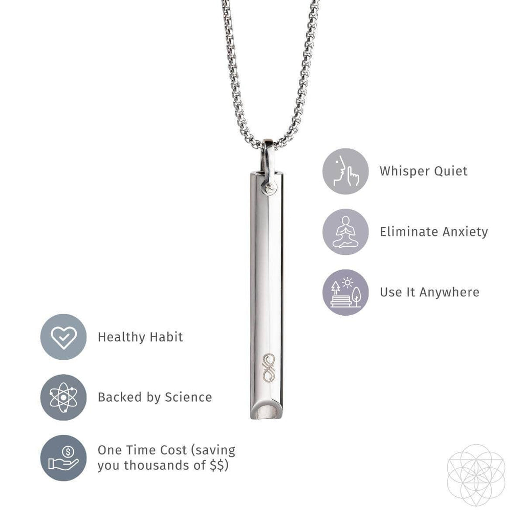 BREATHE. and Cycle Breaker - Mindfulness Breathing Necklaces: Golden BREATHE.