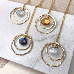 Double Organic Stone Necklace