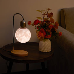 3 Color Changing Levitating Moon Table Lamp LED Bedside Lamp: 2-Pack