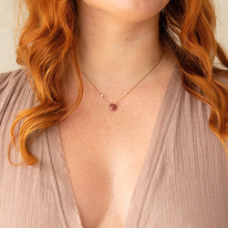 Rhodonite & Pearl Goddess Necklace for You Are Loved
