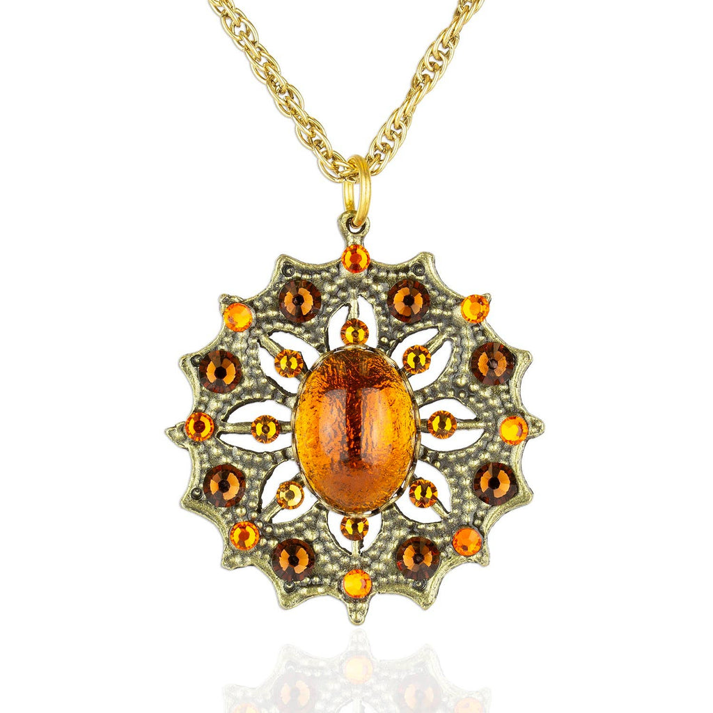 Anne's Vault Forever Amber Burst Pendant