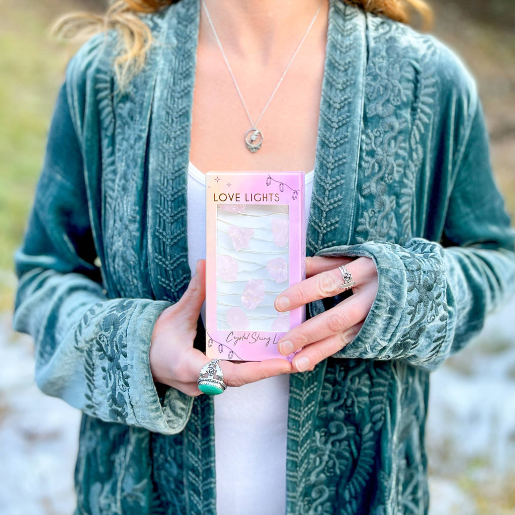 Love Lights ~ Crystal String Lights ~ Rose Quartz