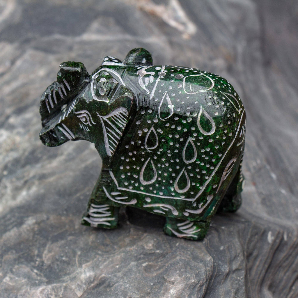 Elephant Soapstone Incense Holder -- Pack of 4