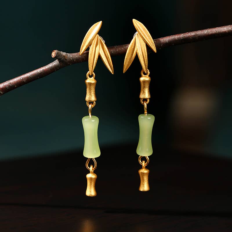 Golden Bamboo Earrings