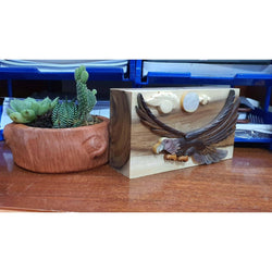 Mother of Pearl Soaring Eagle - Hand Carved Gift Box