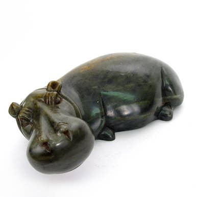 Stone Hippo: 8 inch
