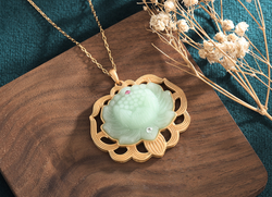 Jade Lotus Necklace