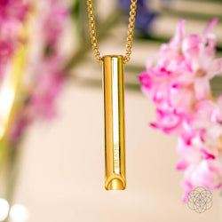 BREATHE. and Cycle Breaker - Mindfulness Breathing Necklaces: Golden BREATHE.