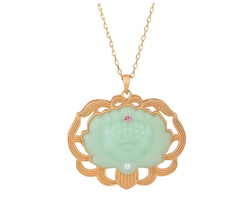 Jade Lotus Necklace