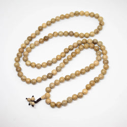 Gold Phoebe Wood Zen 108 Bead Mala - Prayer Beads - 8mm