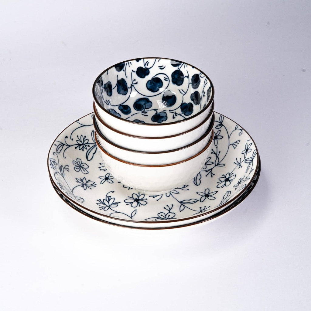 Nippon Blue Set of 6 Bowls and Plate Set In Gift Box (1/12)