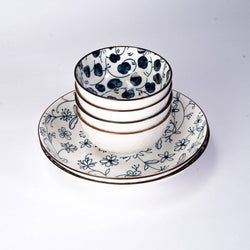 Nippon Blue Set of 6 Bowls and Plate Set In Gift Box (1/12)