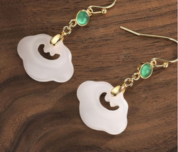 Cloud Melody Jade Earrings