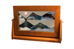 Cherry Wood (Traditional) Moving Sand Art Pictures: Ocean Blue / XLarge