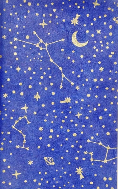 5x8 Constellation, gold on blue