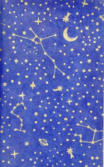 5x8 Constellation, gold on blue