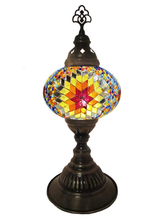 Mosaic Desk Lamp - Multi Colored Layered Star