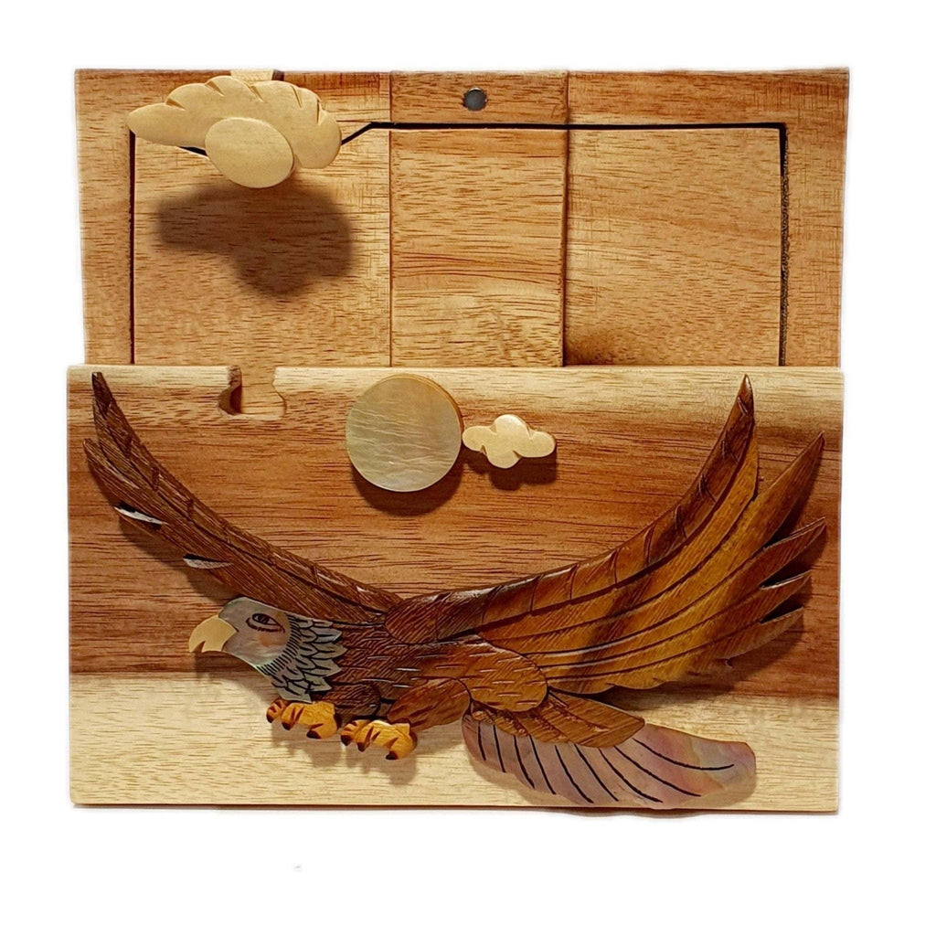 Mother of Pearl Soaring Eagle - Hand Carved Gift Box