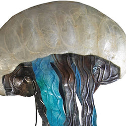 Blue Gem Jellyfish Wall Art - Metal & Capiz