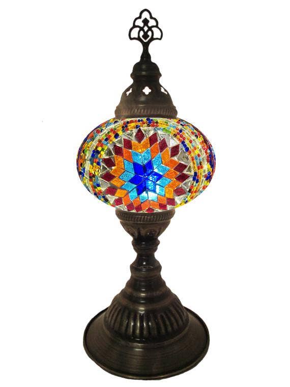 Mosaic Desk Lamp - Multi Color Star
