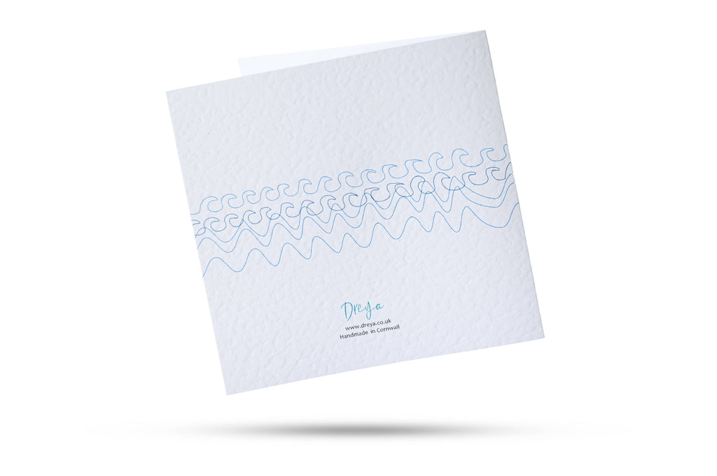 A Little Wave - Greeting Card With Fused Glass Gift