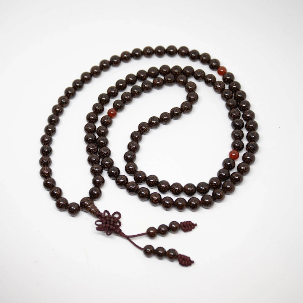 Black Lotus Seed Zen 108 Bead Buddhist Mala - 9mm
