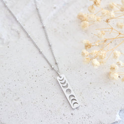 Moon Phase Necklace - Silver