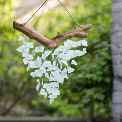 Raindrop Butterfly Mobiles - Aqua Recycled Bottles: Large 22