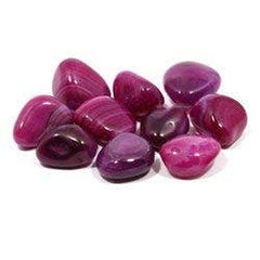 Tumbled Pink Agate Crystals: Agate