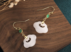Cloud Melody Jade Earrings
