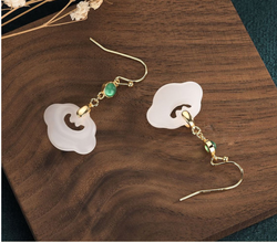 Cloud Melody Jade Earrings