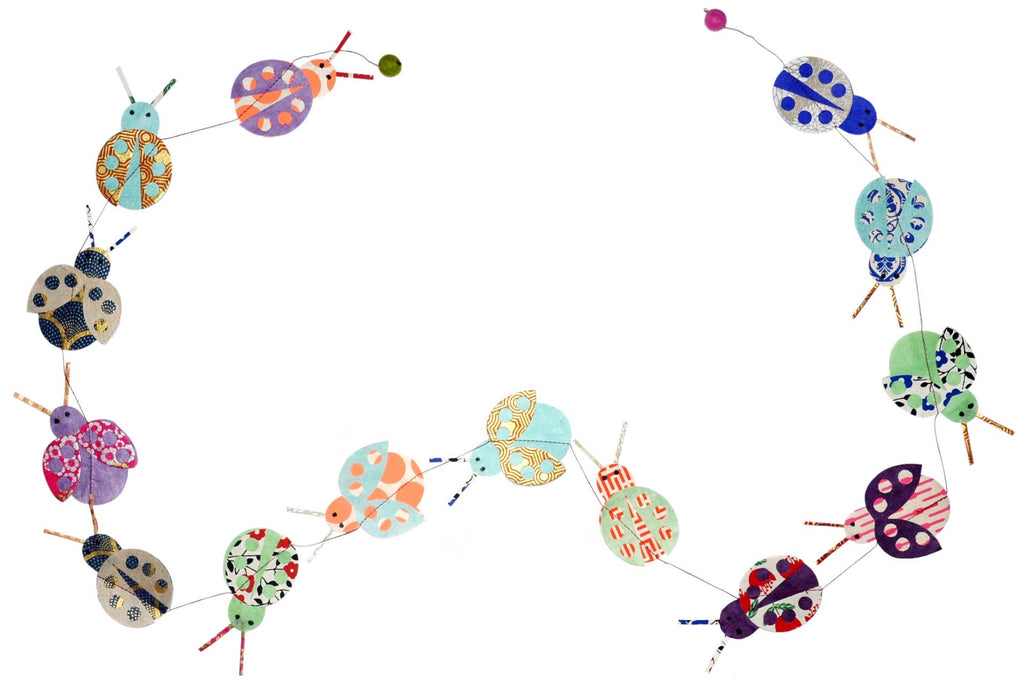 5ft  Paper Garland, Ladybug